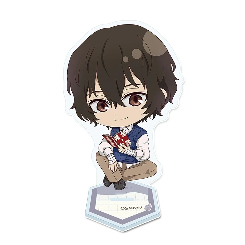 Hot 10cm Anime Bungo Stray Dogs Acrylic Stand Figure Desktop Decoration Collectible Ornament Character Model Gift Keychain