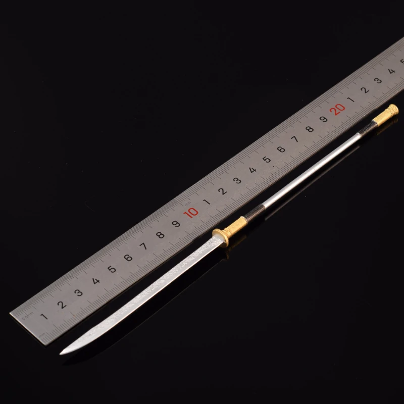 22 ซม./8.66in จีนโบราณอาวุธรุ่นอุปกรณ์ต่อพ่วง Park ดาบโลหะศิลปะการต่อสู้อาวุธ props เดสก์ท็อปเครื่องประดับของเล่นเด็กของขวัญ