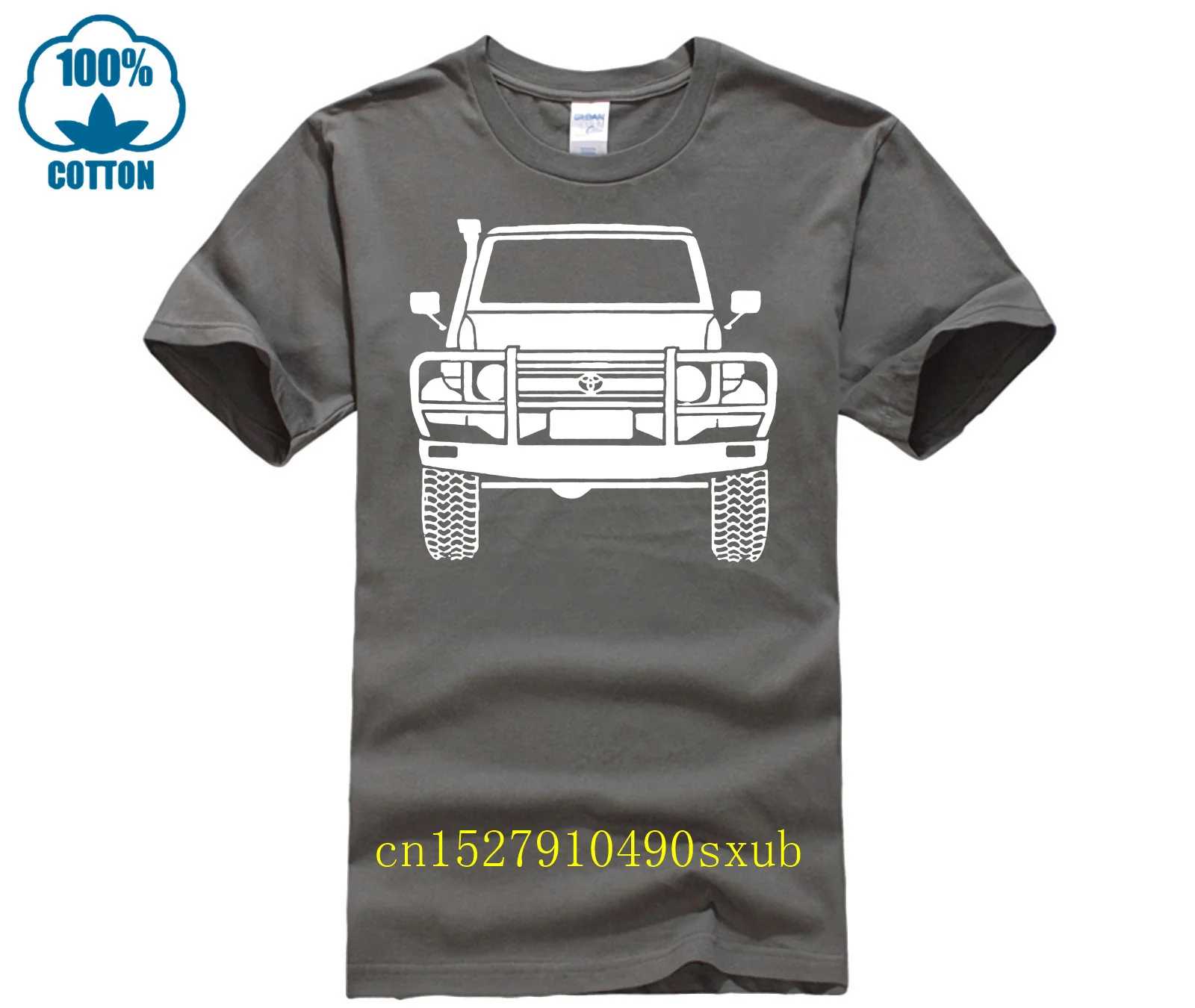 Land Cruiser 70 Series J70 4WD Logo Classic Black T Shirt Newest Summer Popular Tees Shirt Tops Novel Unisex