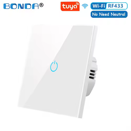 BONDA Smart Switch Alexa RF433 No Neutral Tuya Control Works With Google 1/2/3 Gang Smart Life Home Light WiFi Touch Switches 86 - Image 8