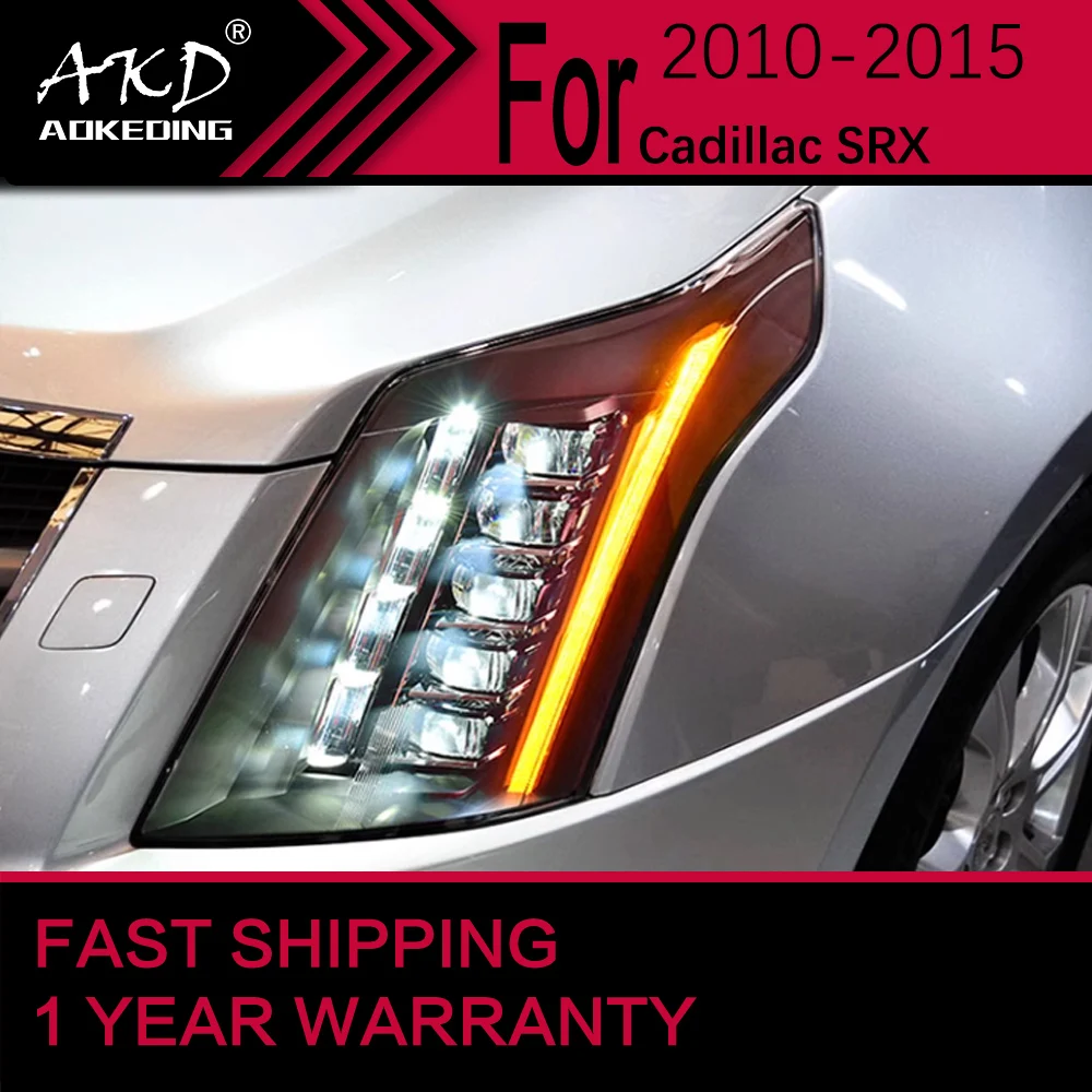 Car Lights for Cadillac SRX LED Headlight 2010-2015 SRX Head Lamp Drl Projector Lens Automotive Accessories