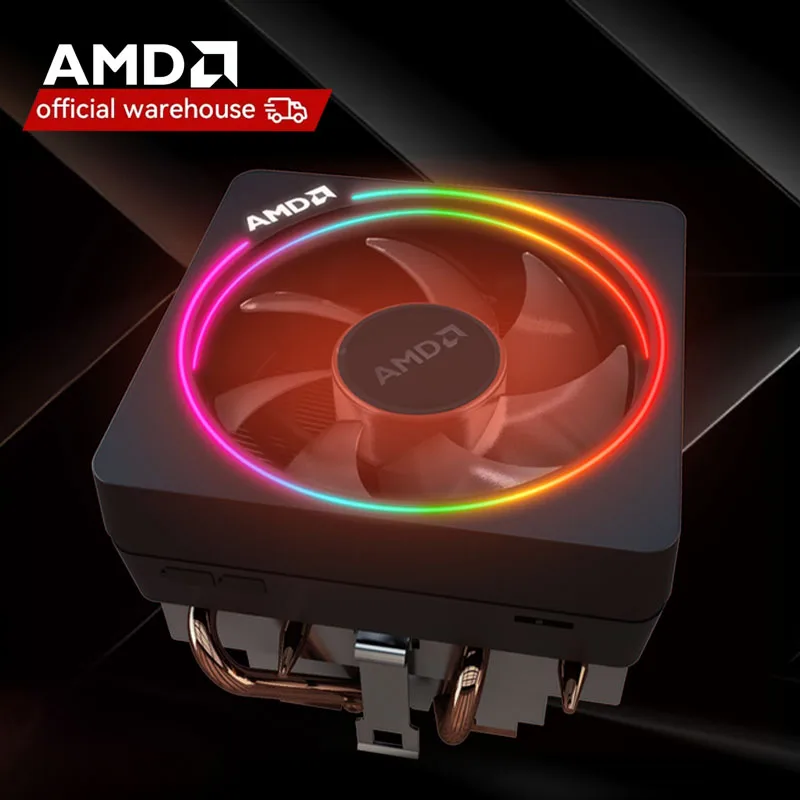 AMD 뉴 라이젠 레이스 쿨러 프리즘 팬 정품 4핀 R3 R5 R7 R9 CPU 지원 메인보드