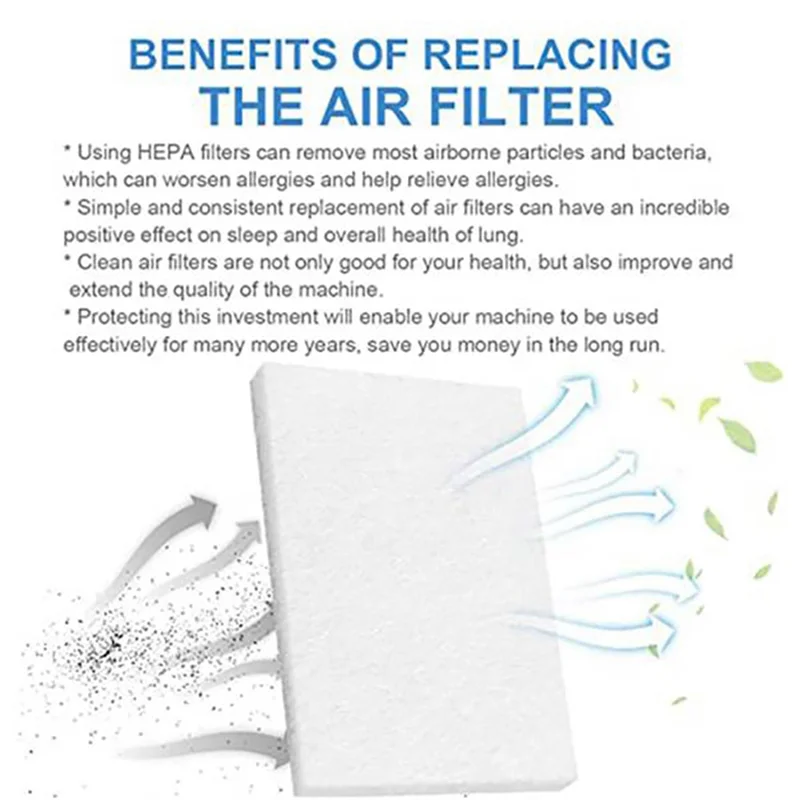 50Pcs Disposable Universal Replacement Filters Cotton Filter Sleep Snorer for ResMed AirSense 10 AirCurve10 S9 CPAP