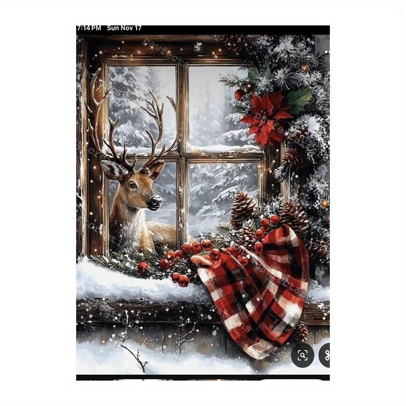 1000pcs Reindeer DIY Puzzle - Vibrant Cartoon Design, Challenging Brain Game for Adults and Family Fun Nights, Unique Artistic