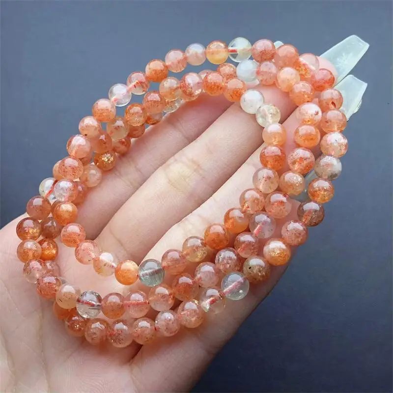 5.5MM Natural Arusha Quartz Triple Circle BraceletFashion Personalized Gemstone Men Women Holiday Gift 1PCS