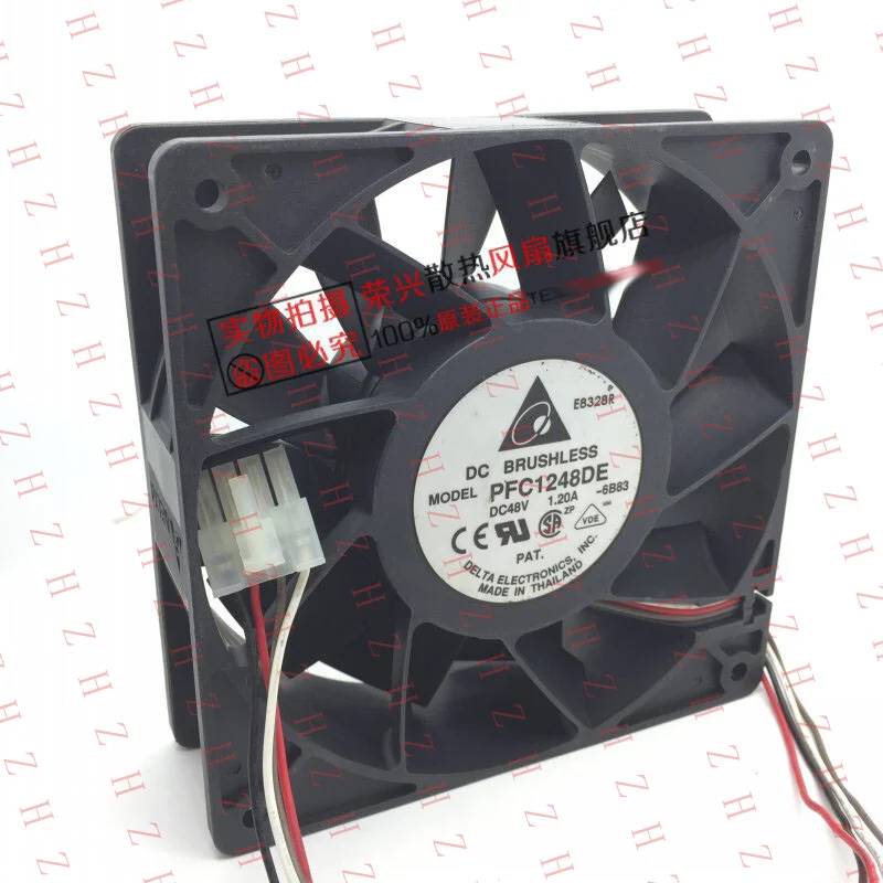 P+ for Delta PFC1248DE 12038 DC48V 1.20A 12CM server cooling fan
