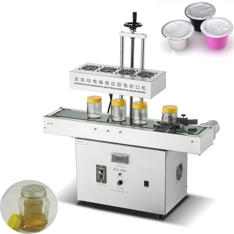 Automatic Electromagnetic Induction Aluminum Foil Sealing Machine 2400W Plastic Bottle Honey Jar Heat Sealing Machine