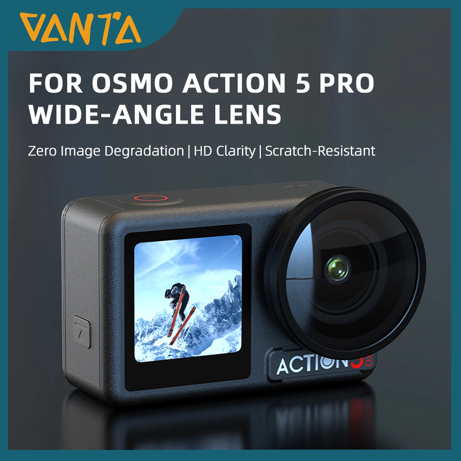 

For Osmo Action 5 Pro Wide-Angle Lens Filter Lens Protector Cover Anti-Scratch HD Clear Full Coverage Accessories
