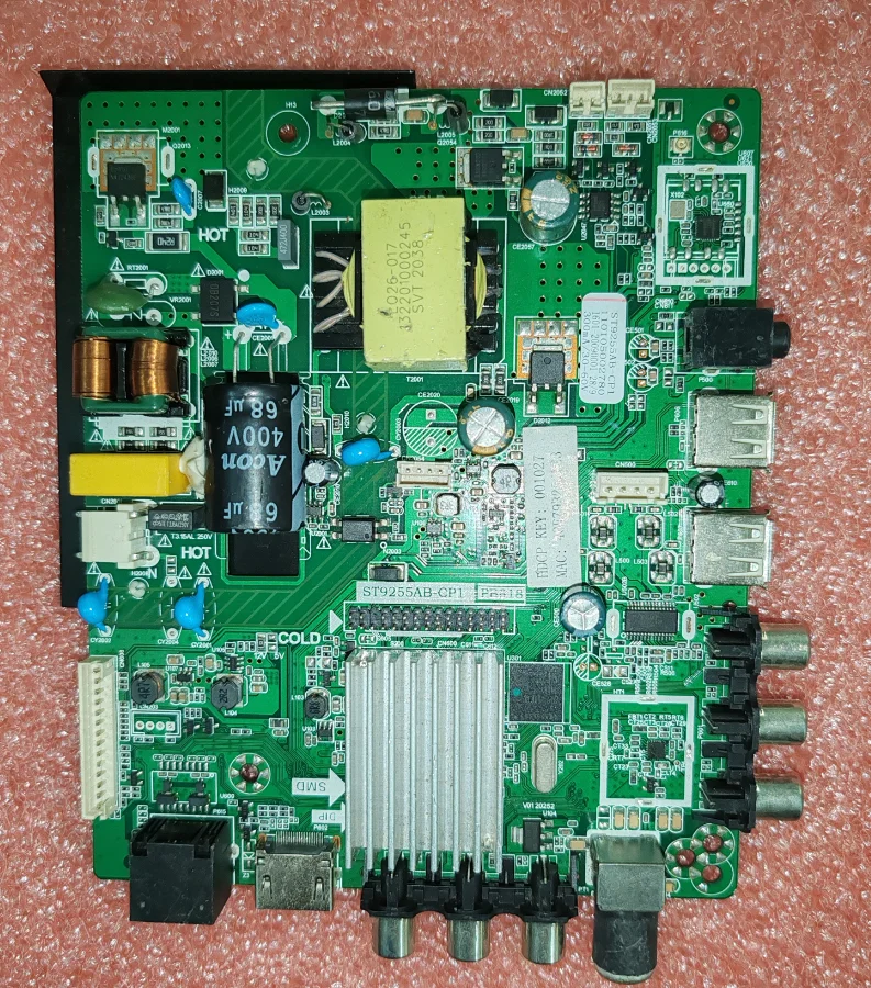 

ST9255AB-CF1 WiFi network three in one TV motherboard, tested well, physical photo for 30--60V 300MA