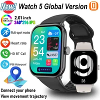 Nuevo Reloj Inteligente 5 Versión Global para Hombre y Mujer, Pantalla AMOLED HD, Deportes, Fitness, Frecuencia Cardíaca, Llamadas Bluetooth, GPS, Resistente al Agua