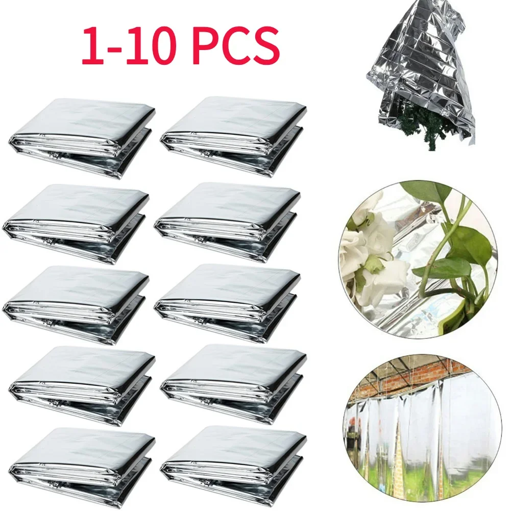 1-10Pcs Silver Mylar Highly Reflective Films 210x120cm Good Solar Radiation Transmission Performance for Increasing Plant Growth