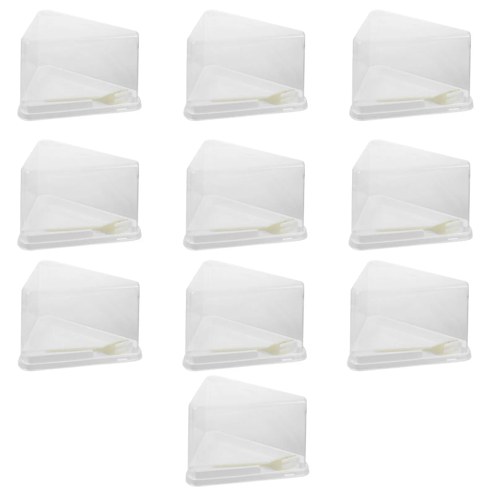 

10 set Cake Packing Containers Clear Plastic Cake Boxes For Mousse Dessert Baking Transport Durable Food Storage Box Gift