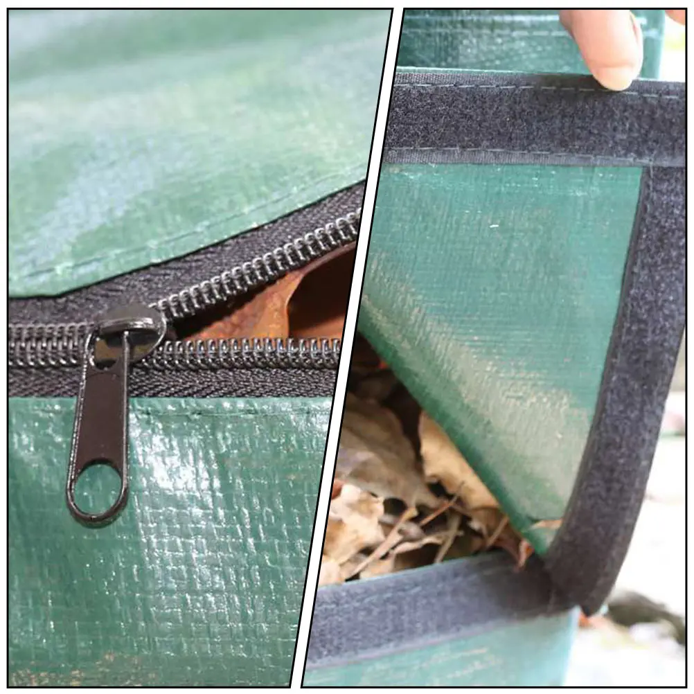 

2Pcs Compost Bag Large Capacity Garden Leaves Storage Fallen Yard Waste Collector Tote Bag Straw Plants Soil