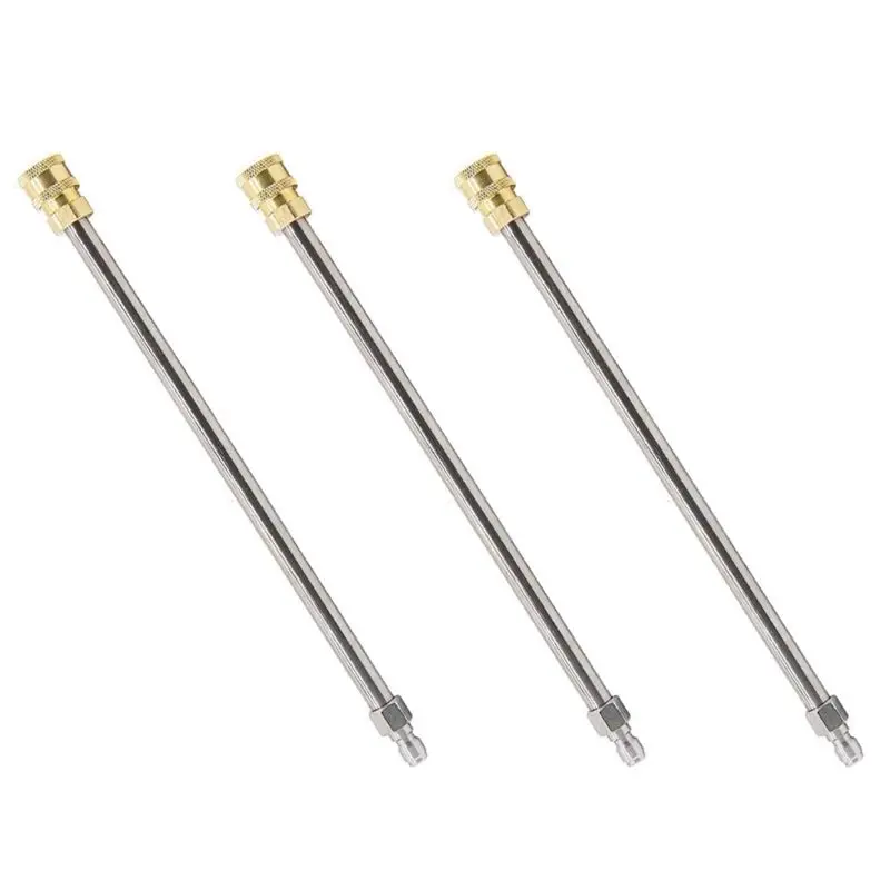 BAAR-3X Pressure Washer Extension Rod 15.75-Inch Stainless Steel 1/4 Inch Quick-Connect Electric Washer Nozzle