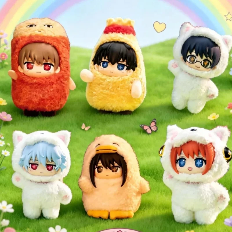

Bandai SofuNui Gintama Soft Vinyl Plush Keychain Series Blind Box holiday Gift Cute Anime Merchandise Gintoki Sakata Kagura