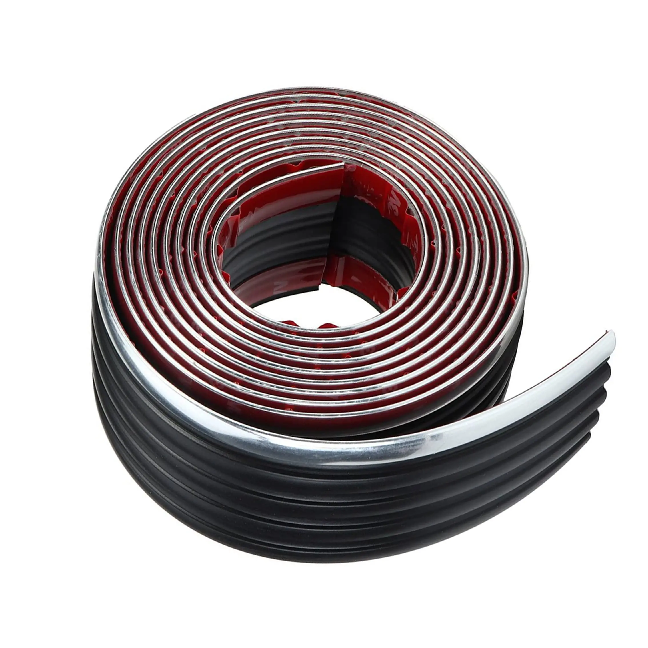 8M Pickup Truck Body Side Molding Trim Bumper Scratch Guard Strip Black+Silver