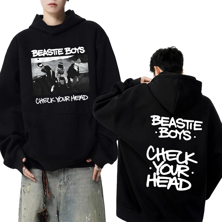 Rock Beastie Boys Check Your Head Album Double Sided printed Hoodie Men women vintage punk streetwear Unisex Fleece Sweatshirt
