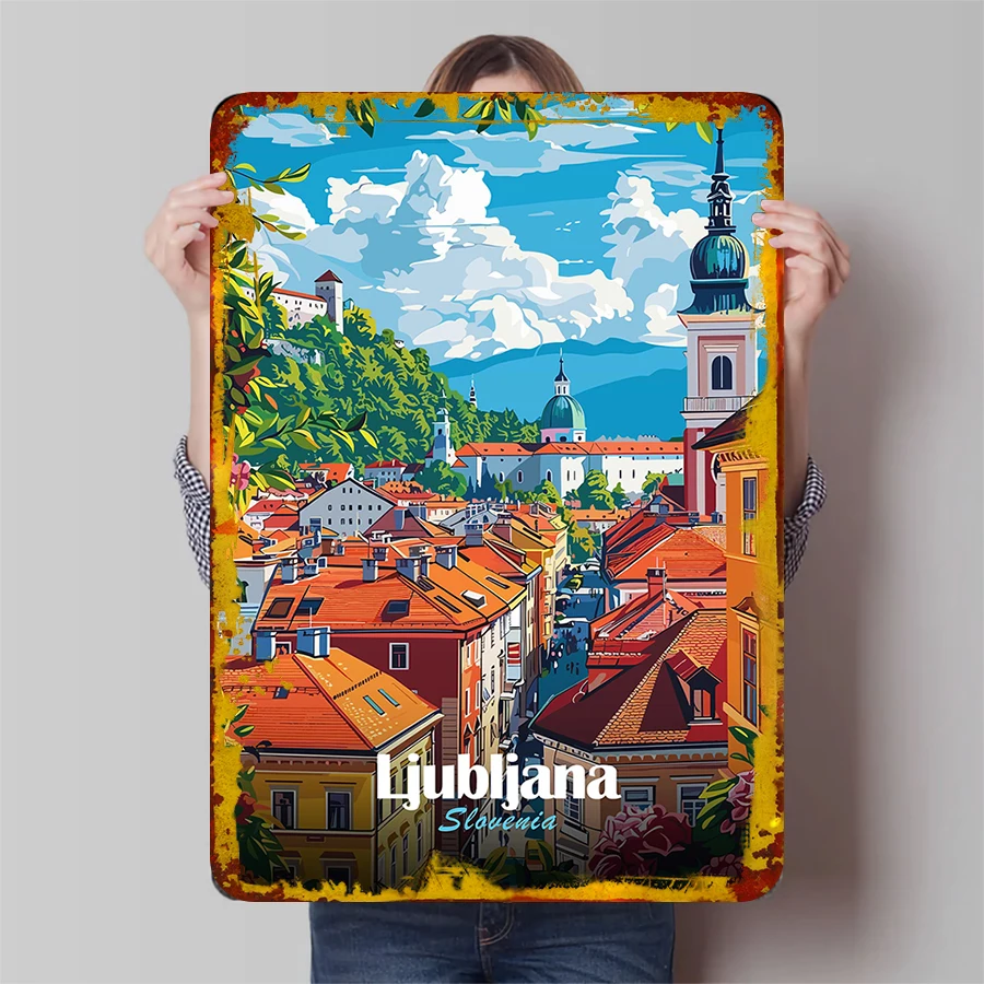 этой Slovenia металлический плакат винтажный дорожный художественный декор домашний декор настенный сувенир