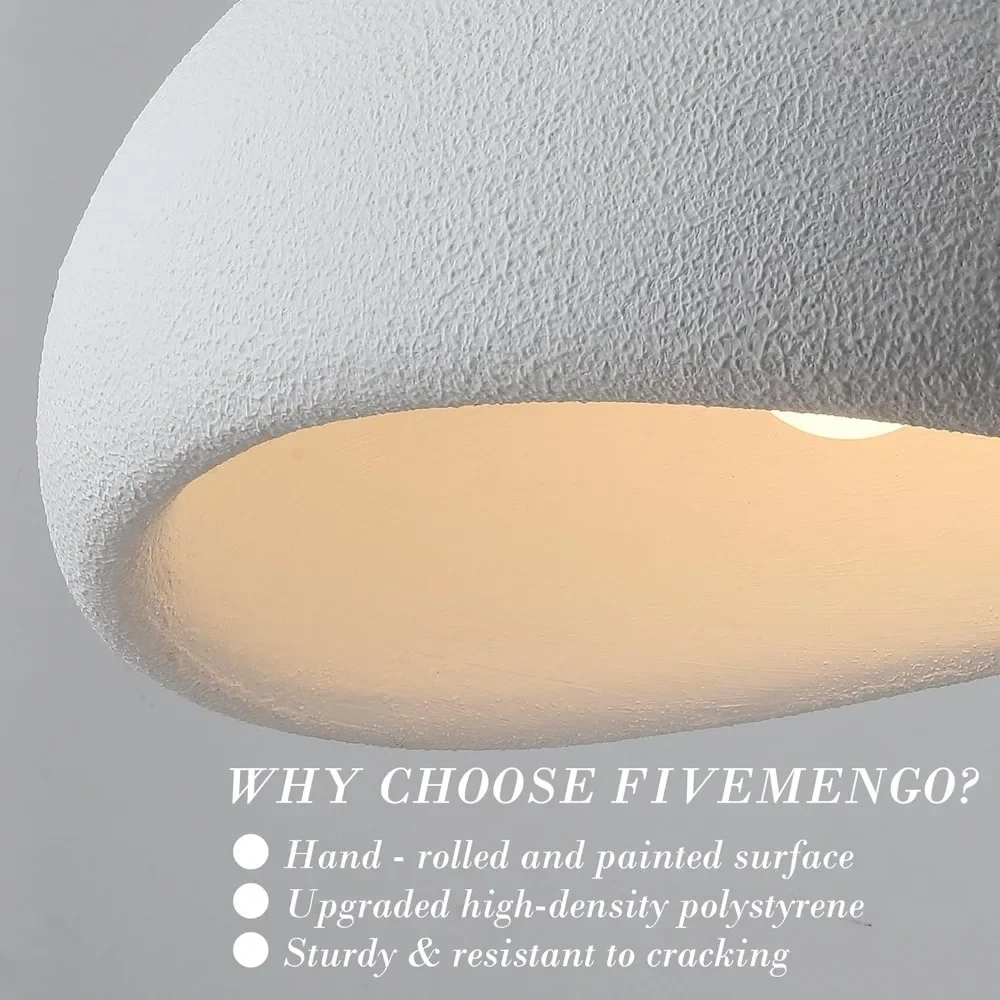 Japandi Wabi Sabi الثريا غرفة المعيشة قلادة أضواء الأبيض داخلي تركيب المصابيح لغرفة المعيشة غرفة نوم مصباح معلق 30/50 سنتيمتر #4