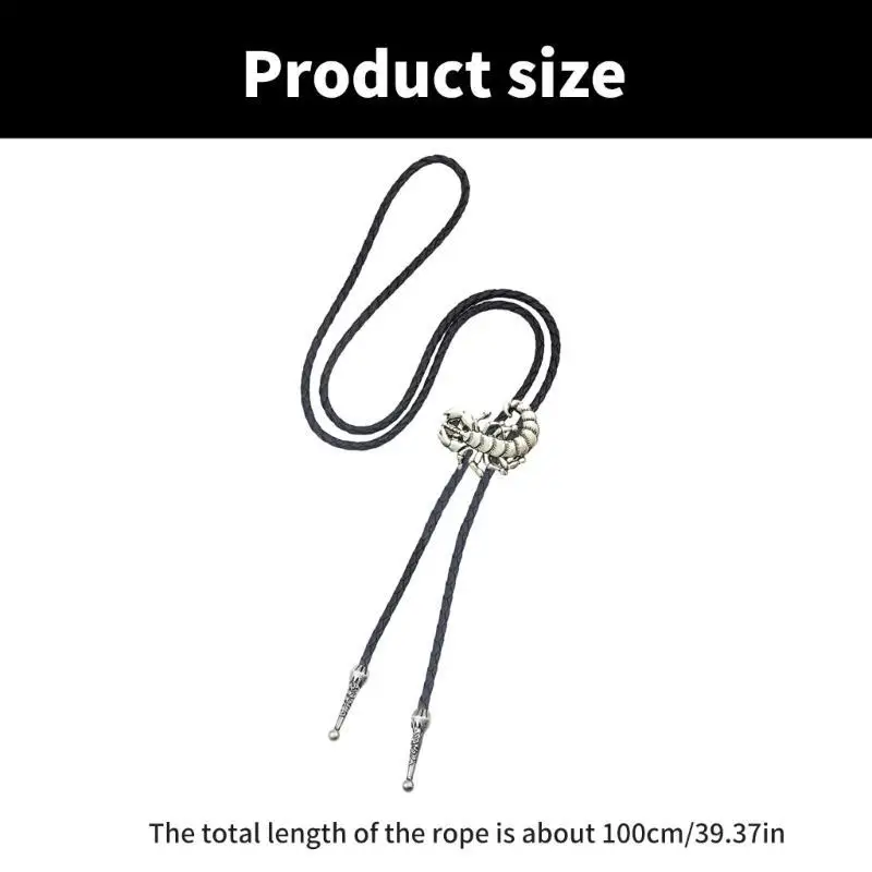 652F Bolo Tie Cowboy Costume Assume for Men نساء قابلة للتعديل طول عتيقة قلادة Necktie قلادة