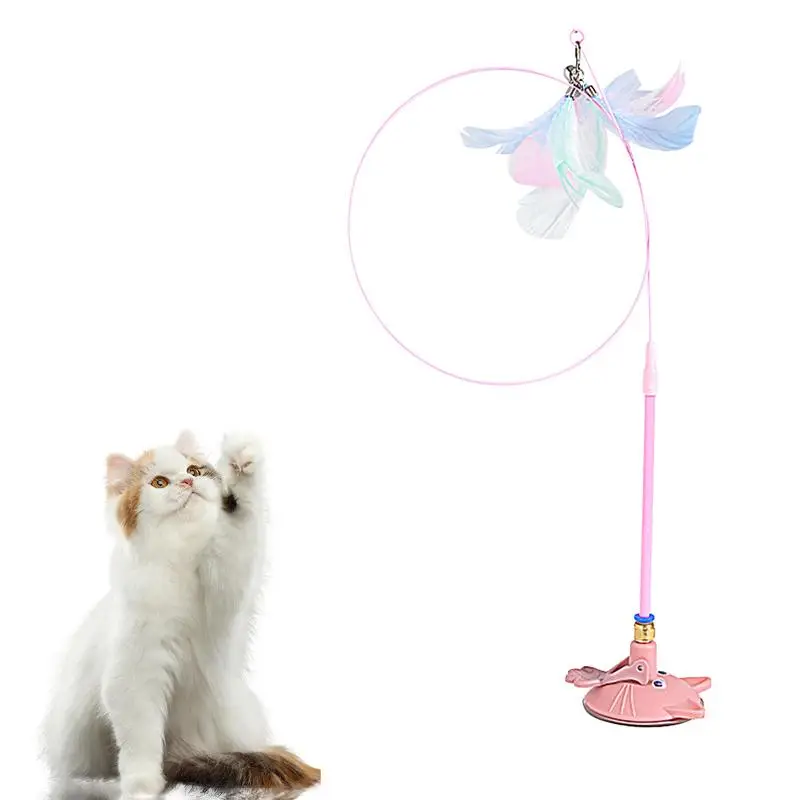 Cat Feather Wand Toys Realistic Bird Impression Flying Bird Interactive Cat Toy With Cat Wands Cute Kitten Relaxing Toy Supplies