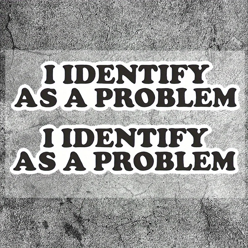 

2 шт., наклейки для мотоциклов «Я идентифицирующая как проблема», водонепроницаемые боковые панели для мотоцикла «сделай сам», обтекатель топливного бака, виниловые прочные наклейки