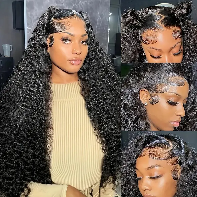 Rosabeauty 13x4 Lace Front Human Hair Wig 13X6 250% Density Deep Wave 40 Inch 5X5 Preplucked Glueless Ready To Go Curly Wig