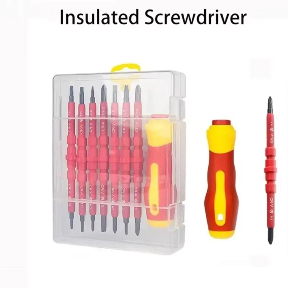 

1000 V Insulated Electrician Repair Tools Kit Phillips Bits Magnetic Slotted Insulated Screwdrivers Set Torx Bits