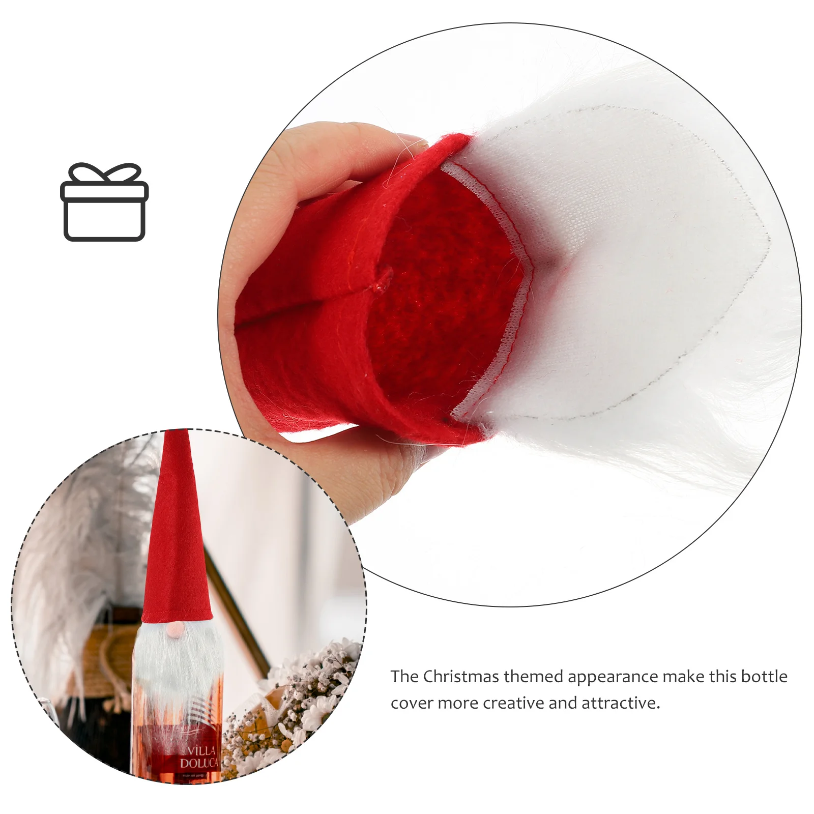 

6pcs Xmas Wine Bottle Covers Gnomes Bottle Toppers Christmas Party Decor Cutlery Holder Silverware Decoration For Wine