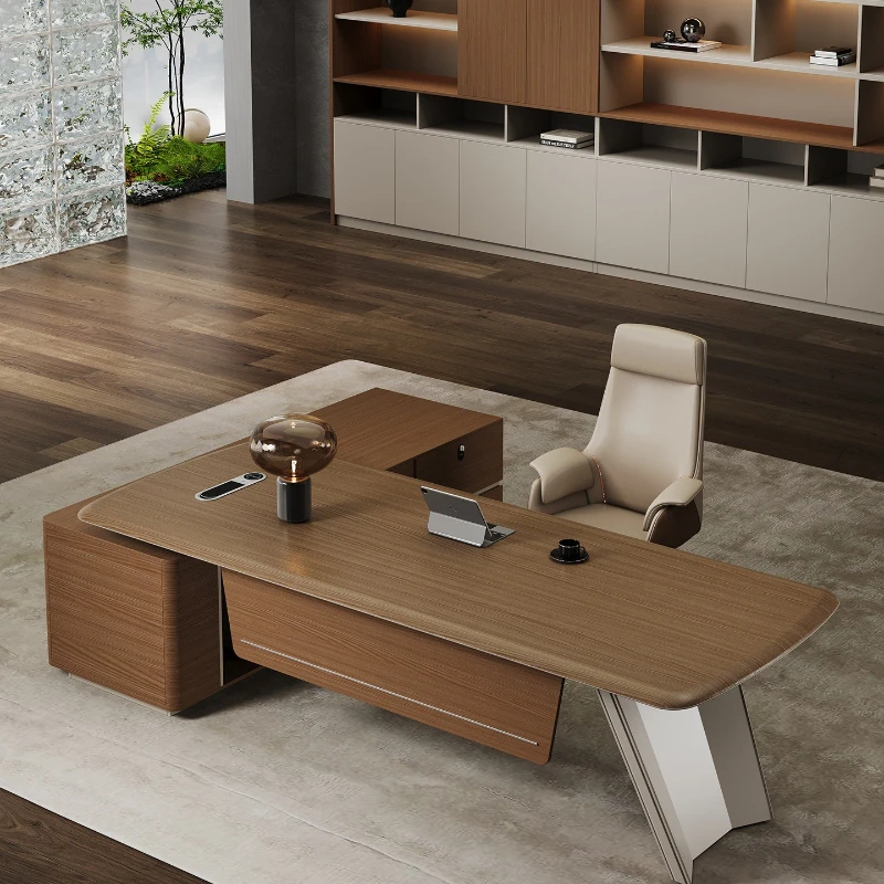 

The boss's desk is light luxury and high-end, the chairman's office is simple and modern, and the president is thickened