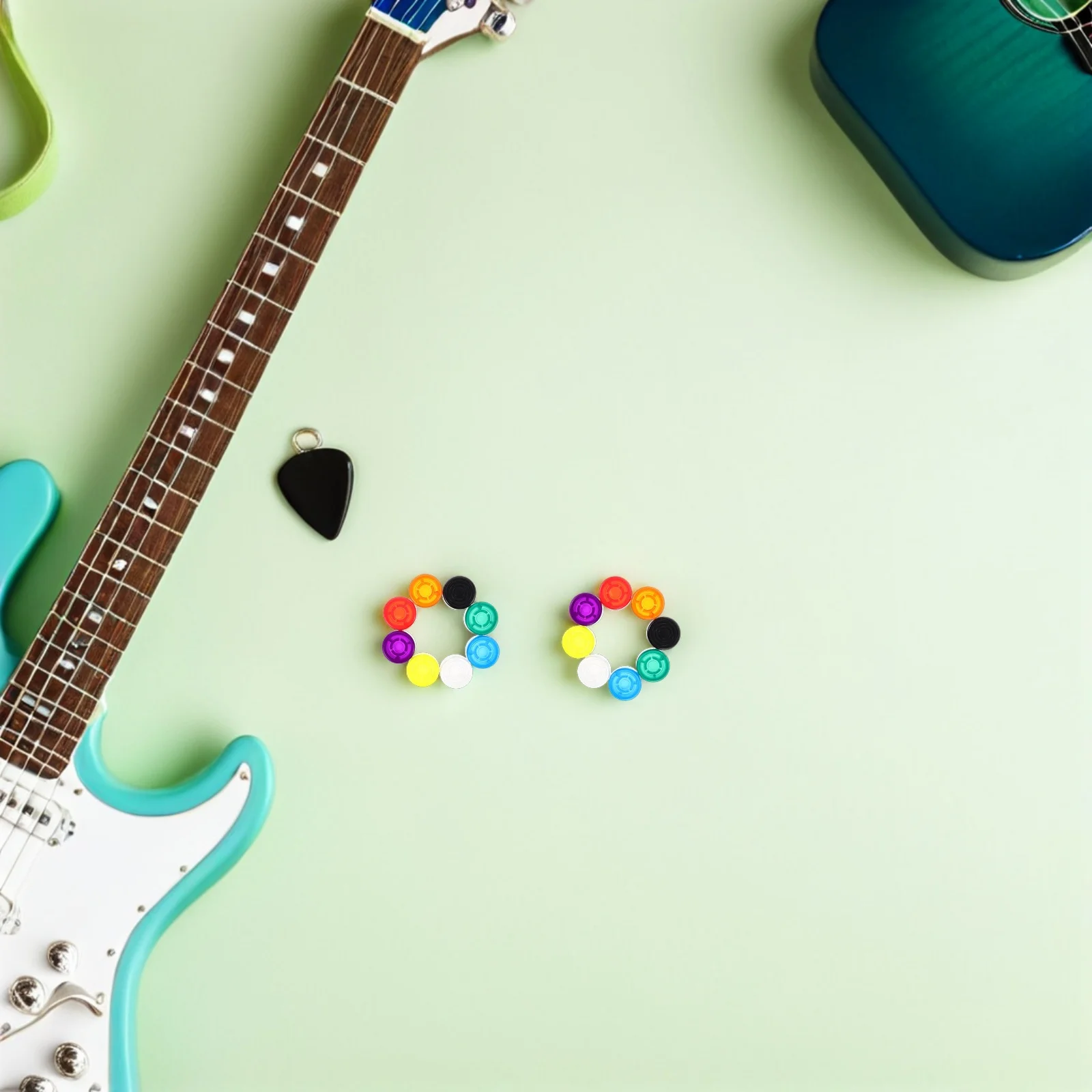 

16Pcs Guitar Pedal Footswitch Protectors Robust Construction Flexible Setup for Different Music Genres