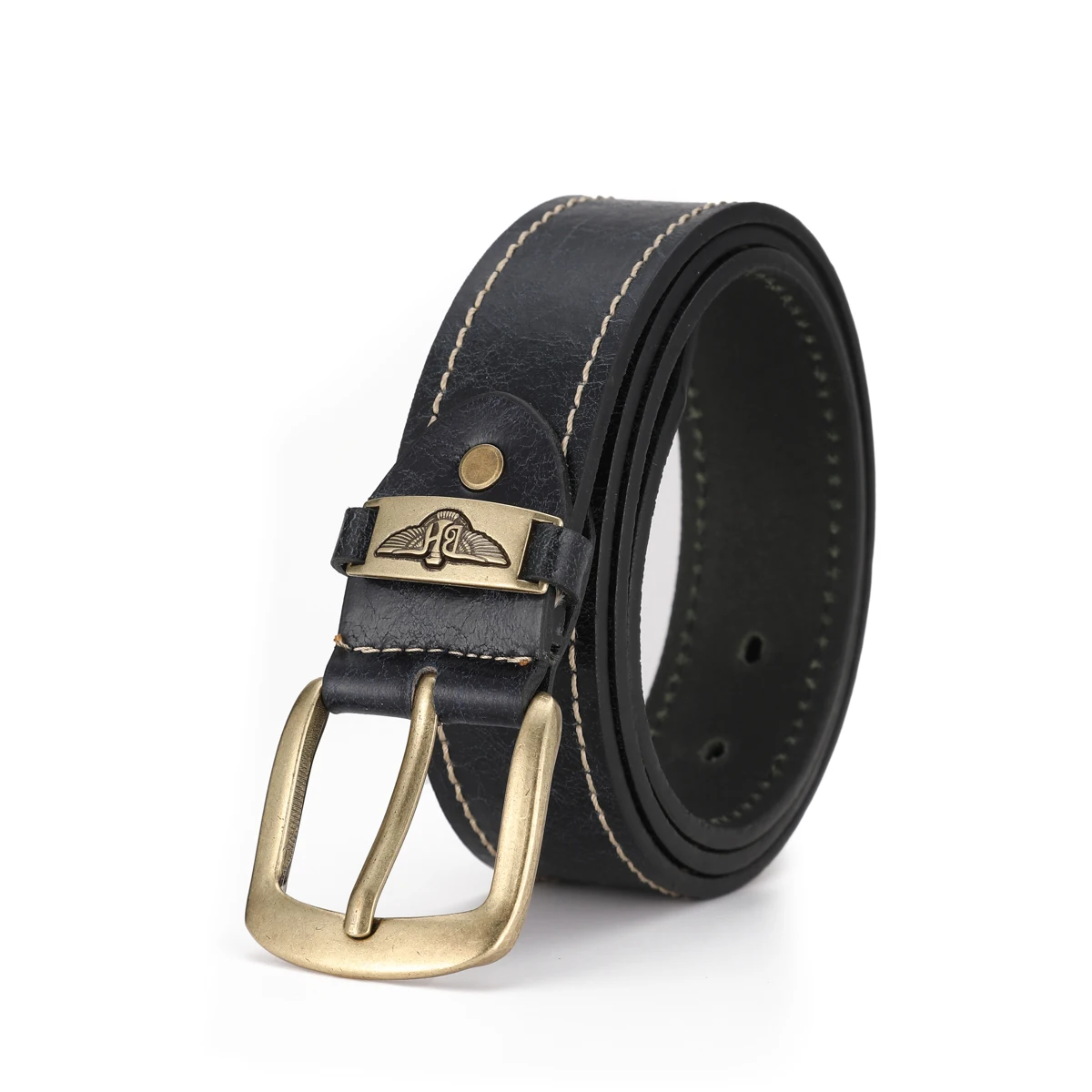 A Men's and Women's Casual Retro Belt Western Style! PU Leather Belt with Metal Buckle, Suitable for Daily Work Wear