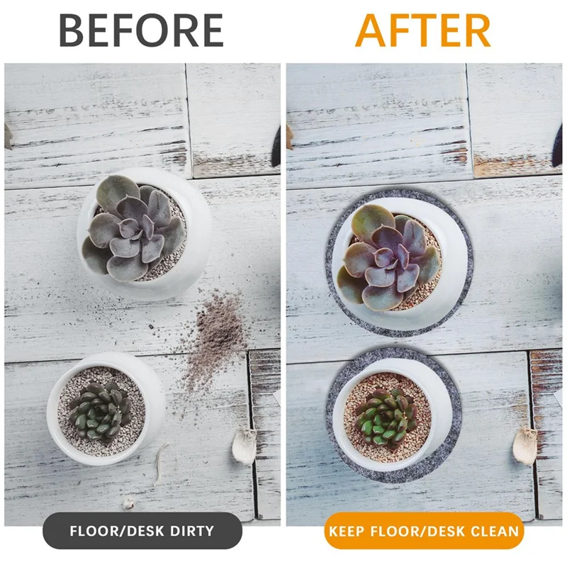 

ABSS-круглые двусторонние подставки для растений 4/6/8/10 дюймов тканевые коврики 24 шт. впитывающие водонепроницаемые подставки для растений коврик и блюдце для растений Se