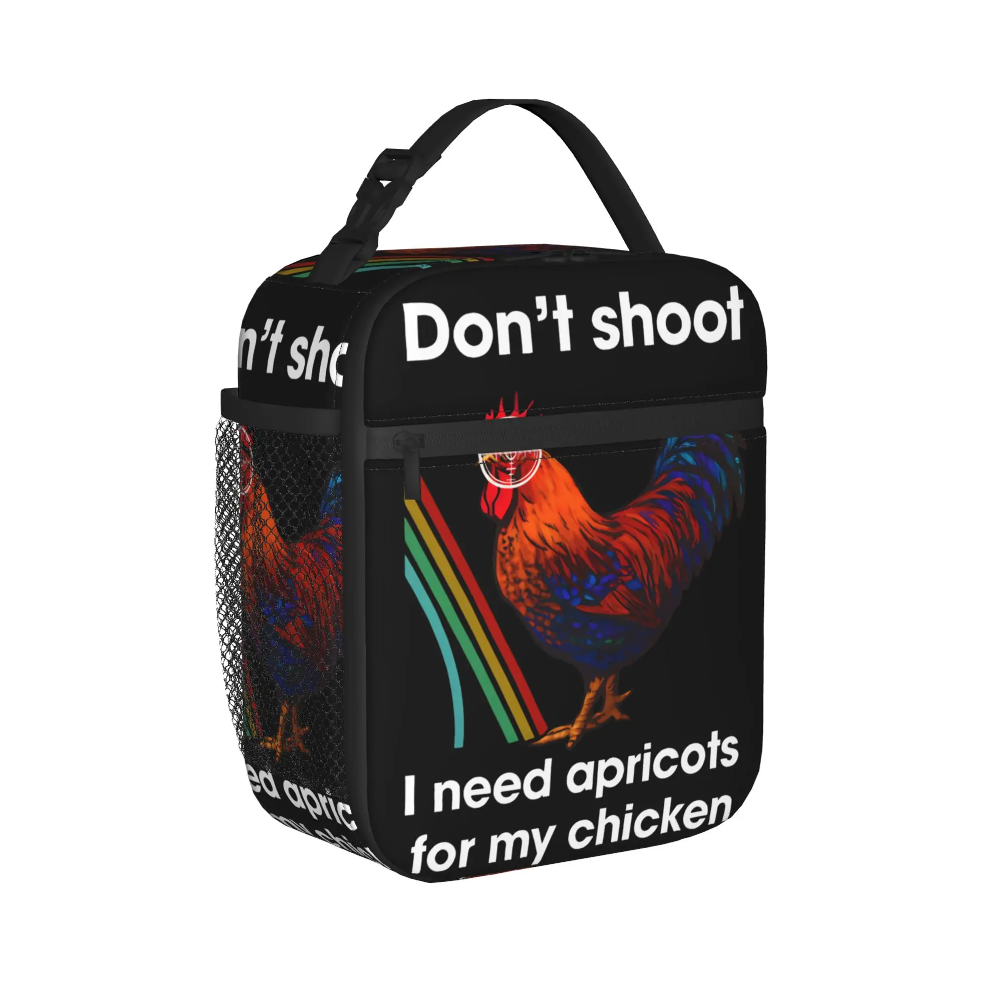 Don't Shoot Arc Raiders Scrappy  Insulated Lunch Bag Thermal Bag Reusable,Meal Container  Large Tote Lunch Box Food Storage Bag