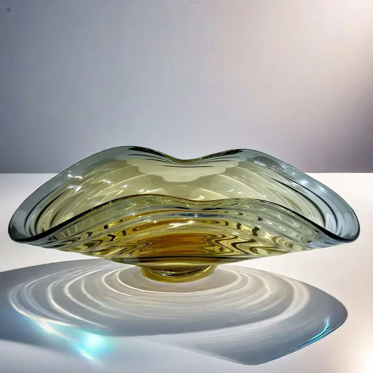 Modern thickened special-shaped glazed large fruit plate ornament,  model room  desktop candy storage plate