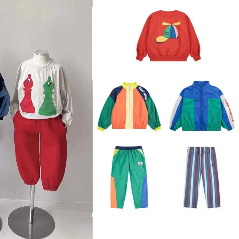 

In Stock 2025 Autumn Winter BC Boys Girls Cute Hoodie Sweatpants Windproof Jacket Baby Kids Hooded Kids Boutique Clothes