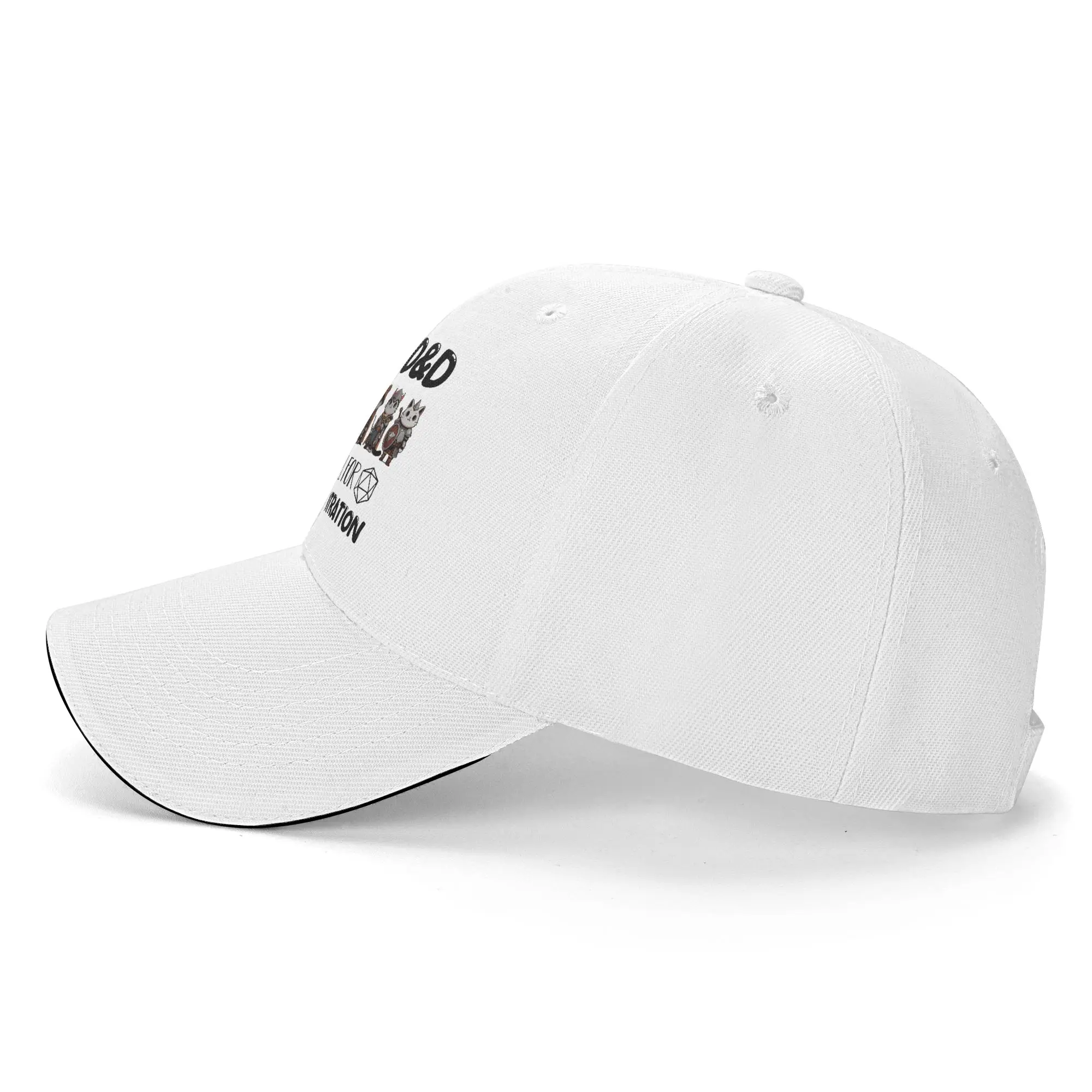 ADHD&D Roll for Concentration Sandwich Caps Unisex ,Casual DnD Caps Racing Cap Breathable Snapback Caps Baseball Caps Summer