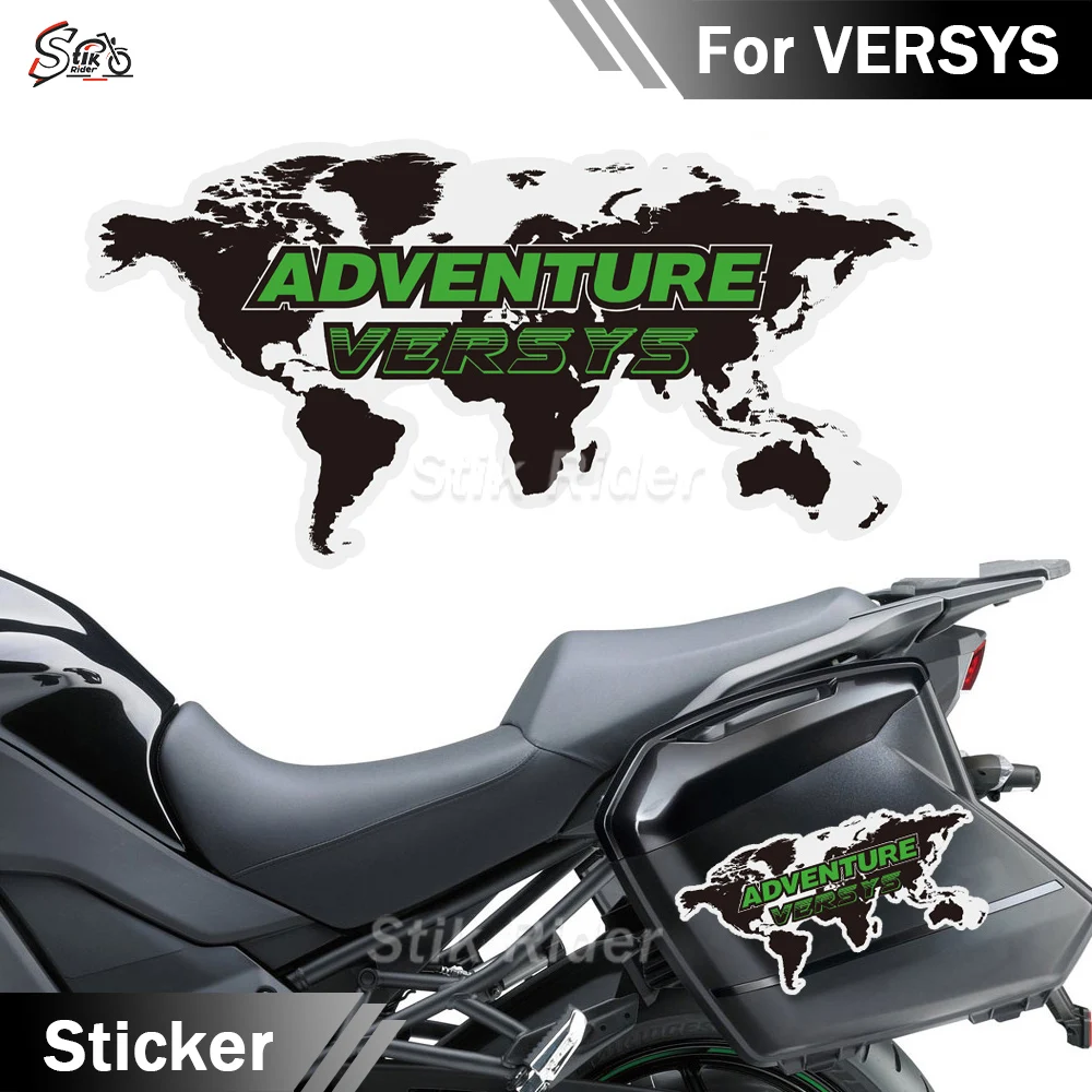

For Kawasaki Versys 300 400 650 1000 Motorcycle Adventure Tank Pads, Trunk Luggage Protective Stickers Decals Kit