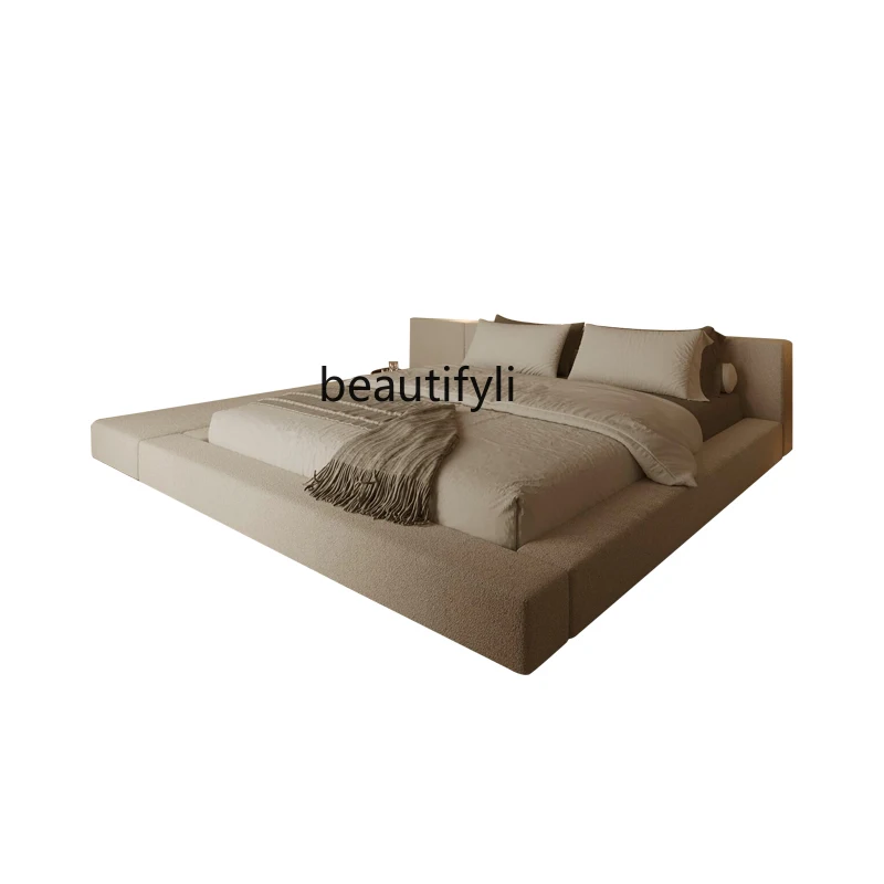 

Modern Home Floor Tatami Bed 1.8 M Double Master Bedroom Cream Style Japanese Style Platform Bed