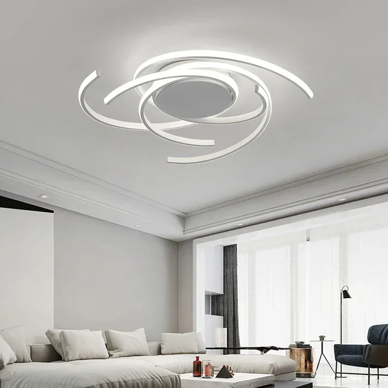 

23 EYU Black Ideal Matter LED Surface mounted modern led Chandelier for living room Bedroom Aluminum White AC85-265V Chandelier