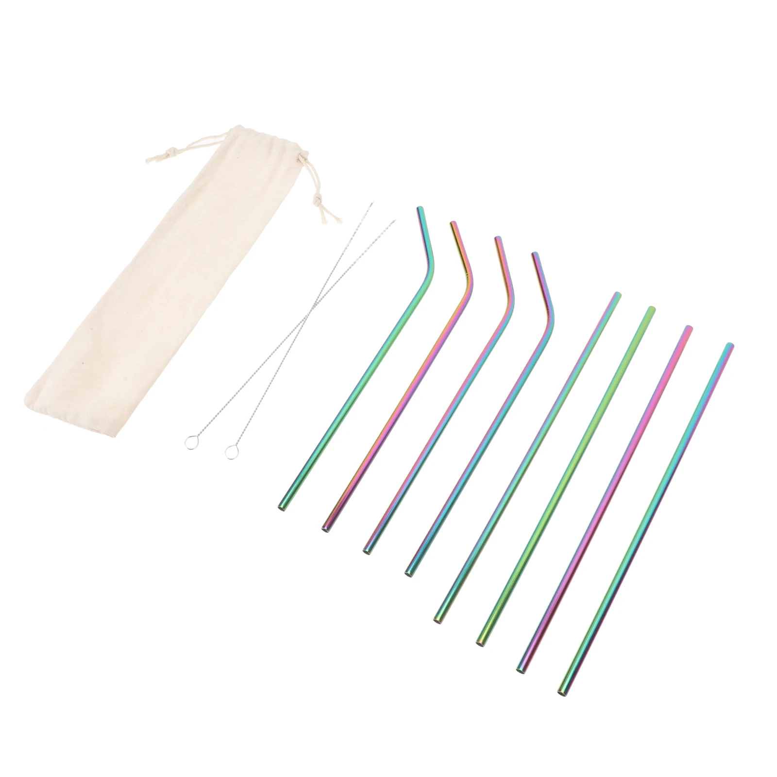 

Stainless Steel Straws Reusable Drinking Beverage Straws Easy Clean Package Colorful 3 Dollar Items Multipurpose Straw Set