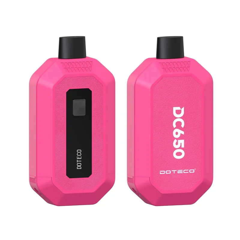 Original doteco dc650 vape caneta cartucho duplo 650mah bateria 1.8v-4.2v 10 segundos pré-aquecer cigarro eletrônico para 510 thread 1.0ml carrinho