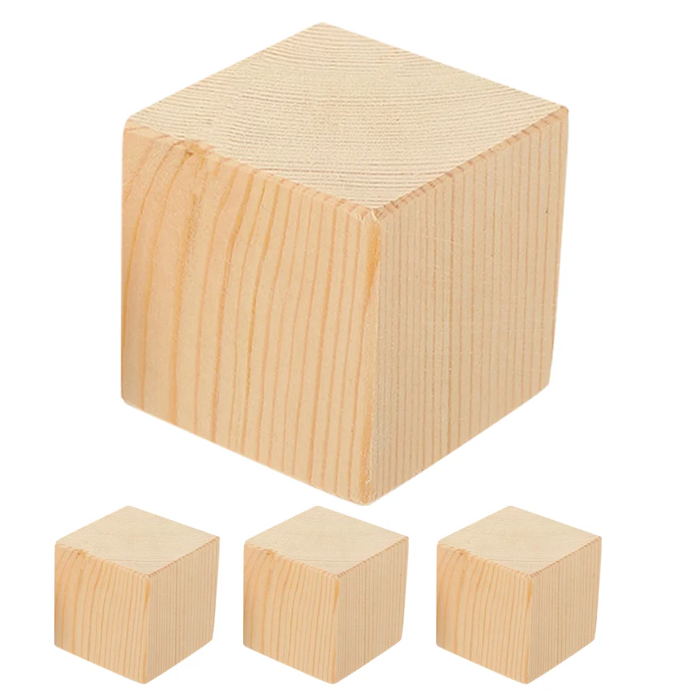 4 Pcs Heightening Block Heavy-duty Furniture Risers Solid Wood Booster Pad Bed Lifters