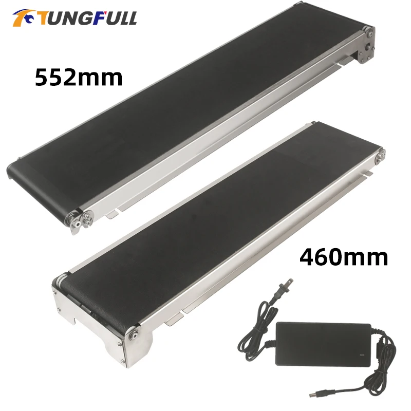 

460 мм 552 мм Конвейерный ленточный автомат 24 В Ленточный конвейер из нержавеющей стали ПУ Ленточный торговый автомат Трек Грузовой канал передачи