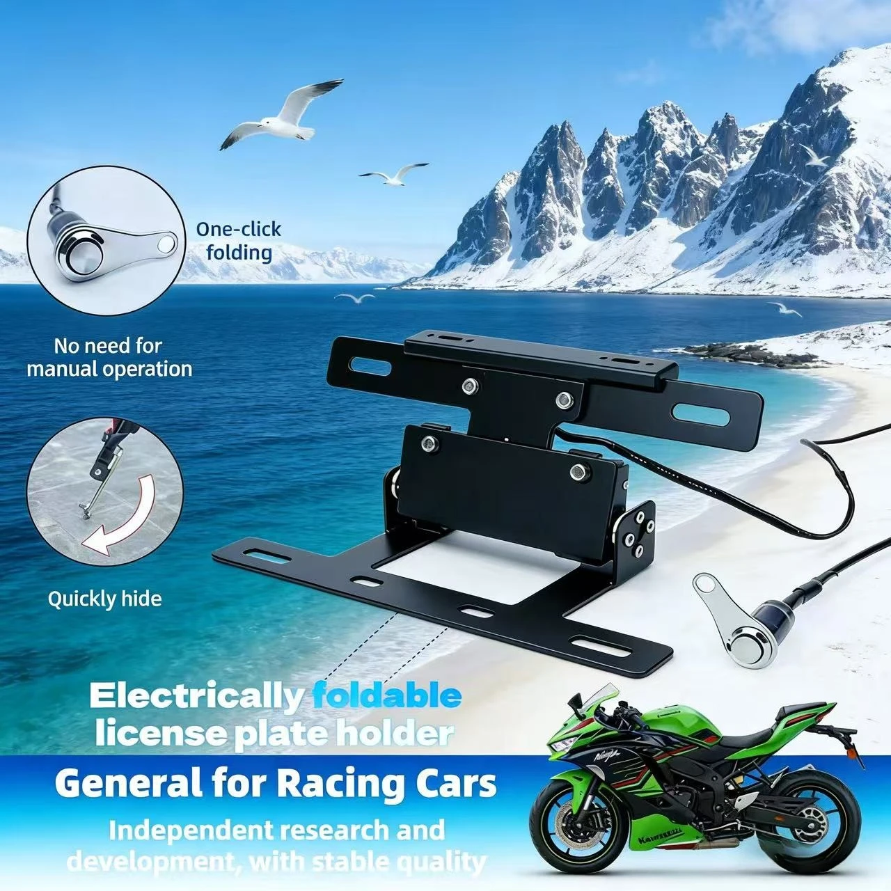 

NEW It appliques to all Motorbike Premium flat slicer Adjustable flat fire Button Switch Effortless Contro flat flat Bracket