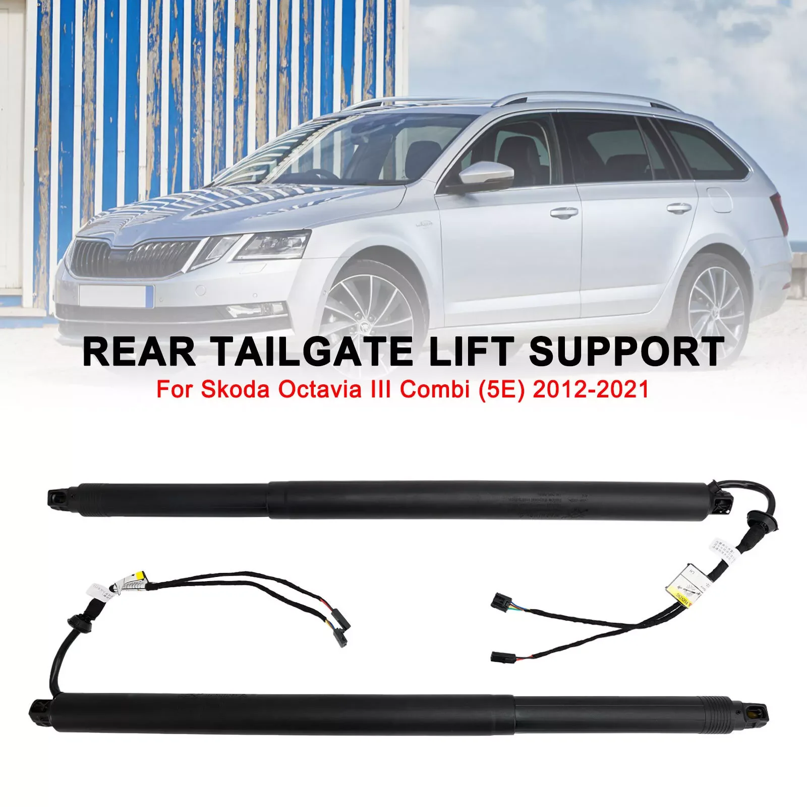 Brand New Rear Left Electric + Right Tailgate Support Rod for Skoda Octavia III 2012-2020 5E9827851F 5E9827852F