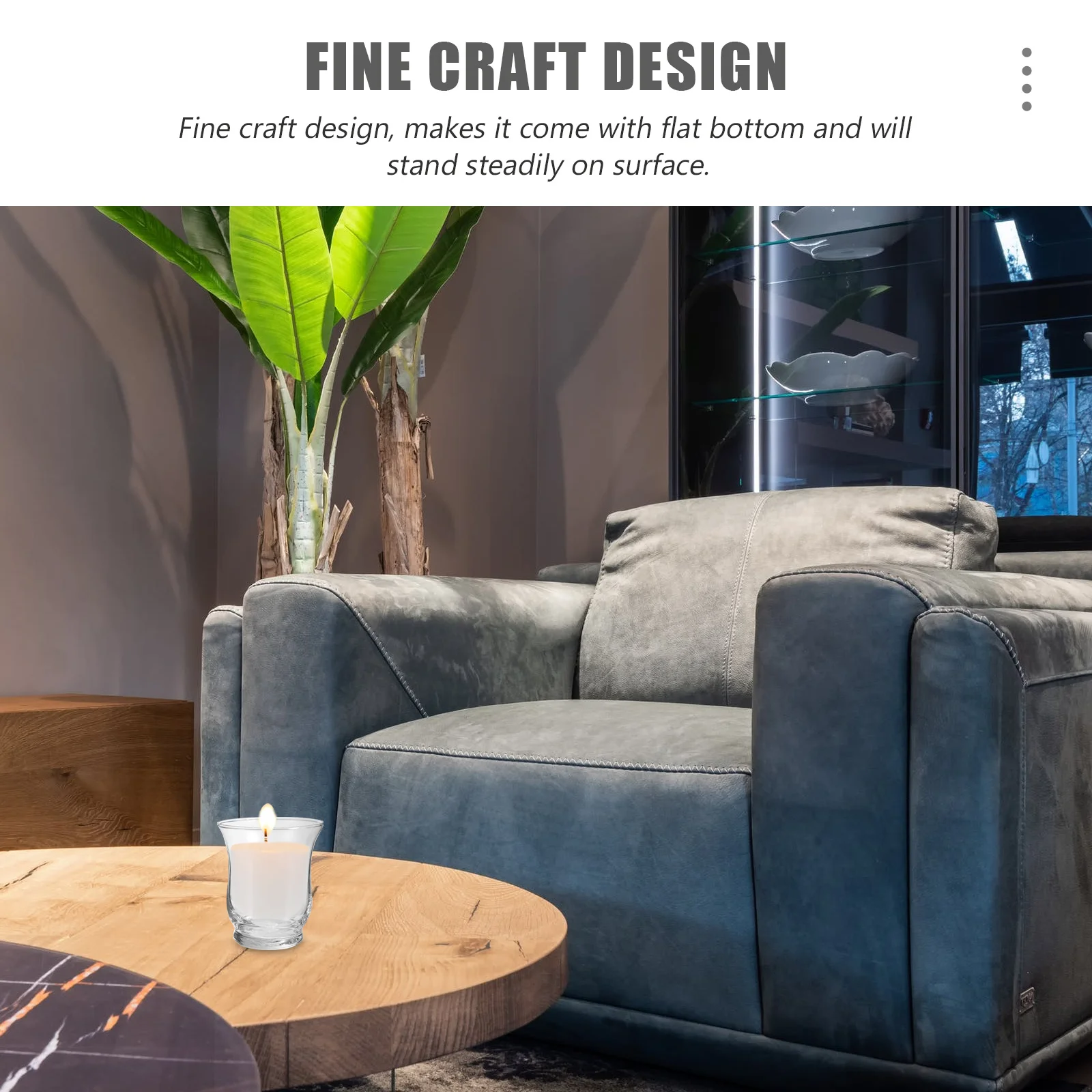 

2Pcs Glass Cups Simple Clear Holders Creative DIY Containers for Scented Candles Home Use