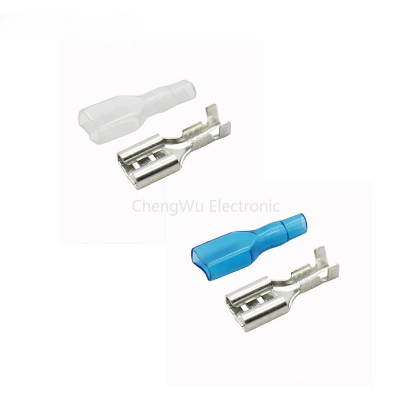 

20sets/lot 6.3mm Crimp Terminal Female Spade Connector with Case
