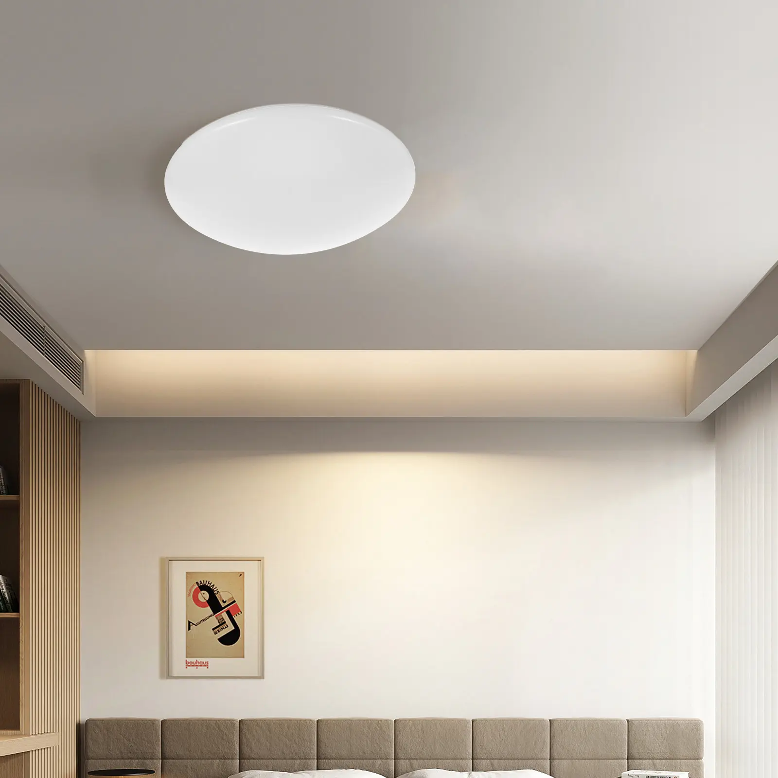 Replacement Mushroom Ceiling Light Shade Round 10.24 Inch Acrylic Lamp Cover Soft Diffused Lighting for Bedroom Living Room