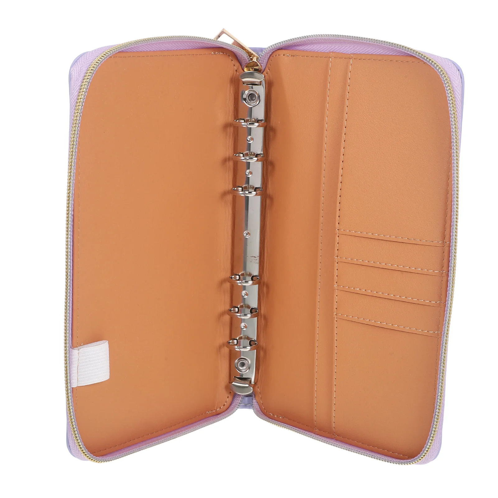 

6 Ring A6 Budget Binder PU Cover Refillable Notebook Wallet Organizer Cash Envelope Pen Slot Money Card Holder